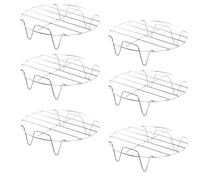 Générique Lot de 6 Grilles de Cuisson en Acier Inoxydable Argenté Panier Vapeur pour Friteuse à Air Chaud et Cuiseur Vapeur Support Stable Résistant Haute Température Accessoire la Cuisine