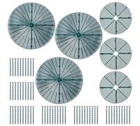 Générique Lot de 6 grilles pour Pots de Fleurs, découpables 11,8 in et 20,8 in avec piquets, Protections ABS pour Plantes et Fleurs, butées Contre Le grattage des Animaux, pour Plantes d'intérieur et