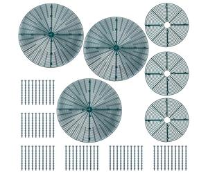 Générique Lot de 6 grilles pour Pots de Fleurs, découpables 11,8 in et 20,8 in avec piquets, Protections ABS pour Plantes et Fleurs, butées Contre Le grattage des Animaux, pour Plantes d'intérieur et