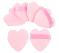 Générique Lot de 6 Houppettes de Cœur Rose, Douces Peau, en Éponge Velours, Application Précise du Fond de Teint pour Débutants
