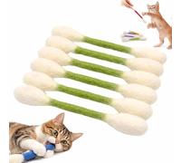 Générique Lot de 6 Jouets à Mâcher pour Chats avec Herbe à Chat, Bâtons Géants en Feutre, Cordes de Dentition Résistantes pour Chats d’Intérieur (Green)