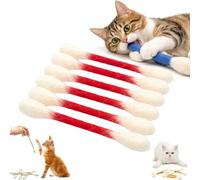Générique Lot de 6 Jouets en Coton pour Chat avec Herbe à Chat, Pointe Cordes de Dentition géantes interactives en Feutre pour l'ennui, l'exercice, Le Jeu, l'anxiété (Red)