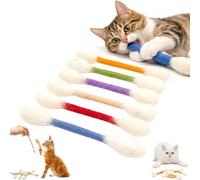 Générique Lot de 6 Jouets en Coton pour Chat avec Herbe à Chat, Pointe Cordes de Dentition géantes interactives en Feutre pour l'ennui, l'exercice, Le Jeu, l'anxiété (Mixed)