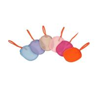 Générique Lot de 6 Paquet à Savonnette Moussants Ovales en Filet Doux pour - Sachets Exfoliants Rose Fuchsia, Bleu Ciel, Orange, Violet, Kaki et Rose - Séchage Rapide, Usage Maison et