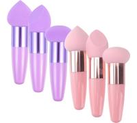 Générique Lot de 6 Pinceaux de Maquillage Multi-usages, Stylo Cosmétique 3 Pièces X 2 Sets, Éponges Portables Visage pour Maquillage Sec et Humide, Accessoire Beauté Pratique
