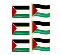 Générique Lot de 6 Pins Drapeau Palestine en Alliage Solide, Épingles Commémoratives Design Créatif, pour Vêtements, Chapeaux et Paquet