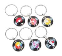 Générique Lot de 6 Porte-clés Pendentif Disque Vinyle Noir Rétro, Accessoires Musique Vintage, 6 Pièces pour Paquet à Main, Clés et Décoration, Présents Fête Anniversaire Musicien