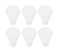 Générique Lot de 6 Protections pour Pinceaux de Maquillage Forme Éventail en Plastique Abs Blanc, Couvercles Protecteurs Compacts et Portables, Accessoires pour Voyage et Usage Quotidien,