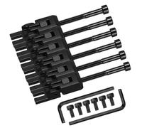 Générique Lot de 6 Set de Set de Selles de Guitare à Double Verrouillage en Métal Noir pour Chevalet Trémolo, avec Vis de Blocage, Finition Soignée, Maintien Précis de Couleur Aléatoire