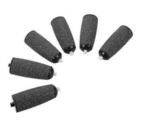 Générique Lot de 6 Têtes de Rechange pour Ponceuse Électrique Pieds, Accessoires pour Pédicure, Rouleaux Abrasifs Noirs pour Exfoliation et Élimination des Peaux Mortes, Compatibles Outils