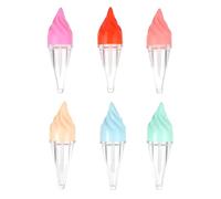 Générique Lot de 6 Tubes à Gloss à Lèvres de Glace, Rechargeables et Portables, Plastique Transparent, 6 Pièces pour DIY Cosmétique, pour Voyage et Usage Quotidien, Contenant à Rouge