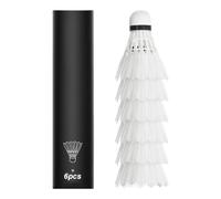 Générique Lot De 6 Volants De Badminton en Plumes De Canard - Balles De Badminton pour Entraînement Et Compétition | Volants Haute Stabilité pour Intérieur Et Extérieur | Idéal Club