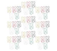 Générique Lot de 60 Trombones Décoratifs en Métal de Dents, Multicolores, Clips Créatifs pour Fournitures de Bureau, Marque-pages et Organisation Scolaire, pour Bureau et Couleur Aléatoire