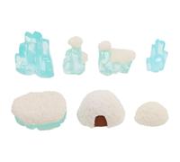 Générique Lot de 7 Mini Igloos en Résine Réalistes Figurines Polaires pour Décoration Micro-Paysage Modèles Arctiques pour Maison de Poupée et Activités DIY Hiver