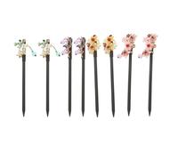 Générique Lot de 8 Bâtonnets à Cheveux Vintage en Bois Pampilles, Accessoires pour Cheveux pour Adolescentes, Baguettes Longues pour Chignons, Couleur Assortie, pour Coiffures Formelles