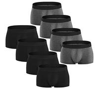 Générique Lot de 8 Boxers Incontinence Homme,Coton Caleçons Incontinence Hommes Culottes avec 100ml,Malles de sous Calecon étanches,Contrôle des Odeurs Réutilisables(Noir, L)