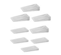 Générique Lot de 8 Cales de Porte Transparentes en PVC 4 Petites et 4 Grandes Cales de Nivellement Flexibles pour Meubles Antidérapantes et Résistantes à L’Usure pour Stabiliser Tables