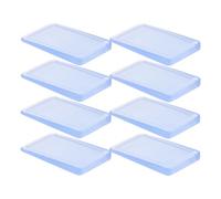 Générique Lot de 8 Cales pour Meubles en PVC Transparent Petites Tailles Nervurées pour Nivellement et Stabilisation de Tables Chaises Portes et Toilettes Multifonctions Maison