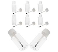Générique Lot de 8 Flacons à Ongles Vides 20 Ml en Pet Transparent avec Pinceau Noir, Petites Bouteilles Hermétiques pour Huiles Essentielles, Flacons de Nail Art Pratiques pour Voyage