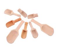 Générique Lot de 8 Mini-Cuillères en Bois Naturel Cuillères à Miel Dessert et Épices 4 Modèles Polyvalents Cuisine Pâtisserie et Cosmétiques