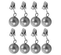 Générique Lot de 8 Pinces à Nappe Boules en Acier Inoxydable, Clips Serrage Coupe-Vent pour Table à Manger, Fixations Robustes pour Nappe Extérieure, pour Pique-niques, Camping et Terrasse