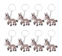 Générique Lot de 8 Porte-clés Soi-même en Pvc, Pendentifs Âne Mignon, Accessoires Fête D’anniversaire Garçon et Filles, Breloques Décoratives Légères, Présents Thème Animaux, Décoration