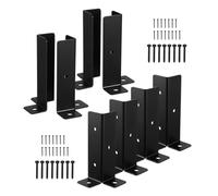 Générique Lot de 8 sets de Supports pour Poteaux en Bois en Métal Base D’Ancrage Robuste pour Terrasse et Patio Stabilisateur Extérieur Résistant aux Intempéries pour Gazebo et Clôture