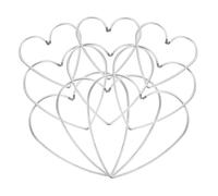 Générique Lot de 9 Anneaux Attrape-Rêves en Métal de Cœur DIY Tailles 8 CM 10 CM 12 CM Accessoires Décoratifs pour Création Textile et Artisanat