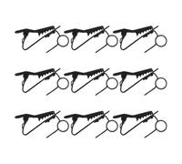 Générique Lot de 9 Pinces Lavalière en Fer Noir pour Micro-cravate, Design Compact et Installation Rapide, pour Discours et Tenue Professionnelle