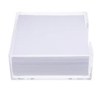 Générique Lot de Papier à Notes Vierges Blanches 1200 Feuilles avec Boîte Transparente Portable, Organiseur de Bloc-notes pour Écoles et Bureaux, Expérience D'écriture Lisse