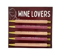 Générique Lot de Stylos à Bille | 5 Pièces avec Citations Drôles Rétractables à Écriture Fluide,Collection de Stylos pour Écriture | pour Bureau Signature Réunion Prise de Notes Journal