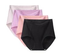 Générique Lot Shorty Femme 4PC Femmes Grande Taille Slips XL 6XL Taille Haute Slips Dames sous-vêtements Couverture complète sous-vêtements pour Femmes Multipack Dim Culottes Femme (Pink, XXXXXXL)