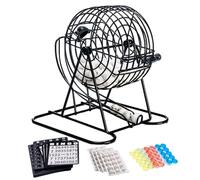Générique Lottery Machine, Lottery Ball Game, Classic Spinner Curved Latch Metal Frame Compact Build Fun Interaction, Bingo Machine for Celebrations, Events, Nights 8.27x8.27x7.87 inches