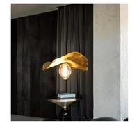 Générique Lotus Leaf pendant lamp minimalist Hammered brass Hanging Chandelier light Fixture for living room dining room kitchen