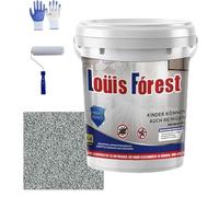 Générique Louis Forest Epoxy Floor Paint, Louis Forest High-Gloss Marble Effect Epoxy Floor Coating with Brush, Waterproof Water-Based Epoxy Paint, Garage Floor Paint, Concrete Floor (Dark gray)