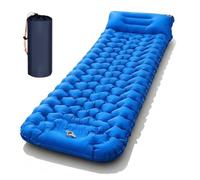 Générique Lounge Mat - Your Portable Chill Zone, Thick Memory Foam Sleeping Pad for Camping, Self Inflating Travel Air Mattress with Pump for Travel Tent Hiking Backpacking Trip Car Camp Gear (Blue)