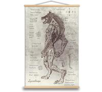 Générique Loup-garou Poster et Impressions d'art Art mural vintage Toile moderne Peinture loup-garou Décoration murale Home Office Living Room 50x75cm Non encadré