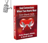 Générique Love Oracle - Deck de Poche pour débutants avec Collier - Design sincère, Facile à Utiliser