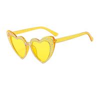 Générique Love Sunglasses | Chic Vintage Pearl Love Heart Lunes | Eyewear de de coeur élégant | Accessoire de mode parfait pour les fêtes, les festivals, les séances photo et les tenues romantiques