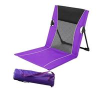 Générique Low Beach Chair Foldable Poolside Lounge Seat with Carry Bag