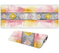 Générique Lpfieonn Jaune Large Desk Mat 120x60cm PF-3648 | Rose Gamer Mouse Mat with Stitched Edges Non-Slip Rubber Base Improves Accuracy and Speed for Gamer, Computer, PC