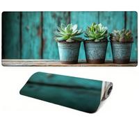 Générique Lpfieonn Usine Large Desk Mat 100x50cm PF-2492 | Bleu Gamer Mouse Mat with Stitched Edges Non-Slip Rubber Base Improves Accuracy and Speed for Gamer, Computer, PC
