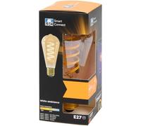 Générique LSC Smart Connect Ampoule LED E27 Connectée Wi-Fi, Style Edison Vintage (ST64), 7W (600lm), Blanc Chaud, Graduable (Dimmable), Contrôle via App, 15 000h