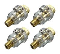 Générique Lubrificateur D'huile Mini 1/4 Pouce pour Outils Pneumatiques, Lot de 4, Graisseur D'air Étanche Compact, Accessoire pour Compresseur D'air - Entretien Automobile et Menuiserie