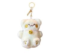 Générique Luck Cat Keychain - Plush Toy Keyrings, Charm Pendant Accessories, Mini Animal Doll Bag Charm | Cute Kawaii Handheld Figure, Backpack Charms for Women