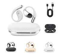 Générique Luckinwish Q39 AI Earbuds, Clip-on Open Ear Headphones, with Real-Time AI Translation, Long Battery Life, in-Ear Bluetooth Headphones, for Travel, Business & Learning (White)