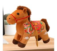 Générique Lucky Horse Plush - 2026 Year Mascot Ornament | Plush with PP Cotton Filling, Stuffed Animal Doll, Cute Decorative Figurine for Family, Friends, Home, Store, Tabletop and Spring Festival