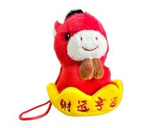 Générique Lucky Horse Plush - Chinese New Year Keychain for Holiday Present | Soft Fabric with Cute Pendant Design, Fun Backpack Bag Charm, Wallet Accessory for Children, Festival Celebration Toy
