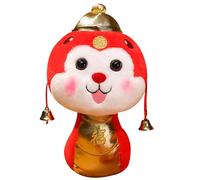 Générique Lucky Snake Doll - Cute Red Cartoon Snake Mascot, Large Size Soft Doll with Auspicious Theme Design, Plush Fabric Snakes Decoration, Chinese New Year Plush Ornament for Home Display
