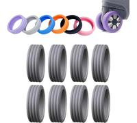 Générique Luggage Wheel Covers, 8 Pcs Luggage Compartment Wheel Protection Cover, Silicone Suitcase Wheels Protection Cover Luggage Accessories, Protect and Decorate Your Carry on Luggage Wheel